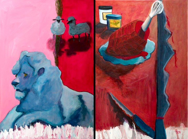 226, Spring. Acrylic on Canvas 48" X 36" Diptych
by Yvonne Callaway Smith